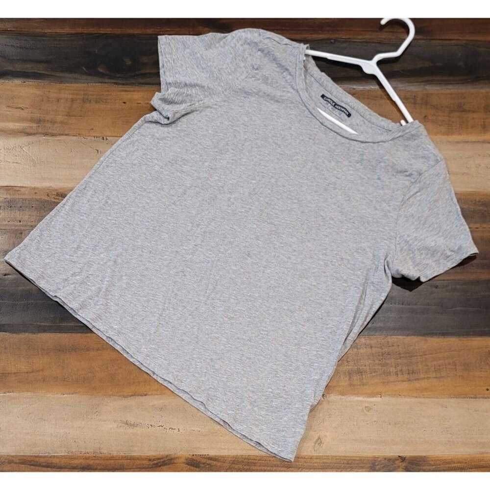 Carole Hochman T Shirt Gray Scoop Neck Pullover Short Sleeve Women's Size XL